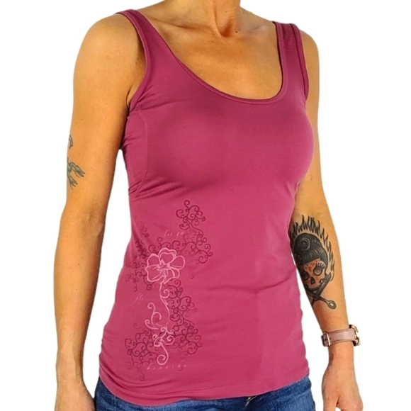 REI Active Tank Floral Size Small Purple - Picture 1 of 5